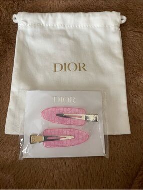 Dior Pink Signature Snap Hair Clips – Set of 2